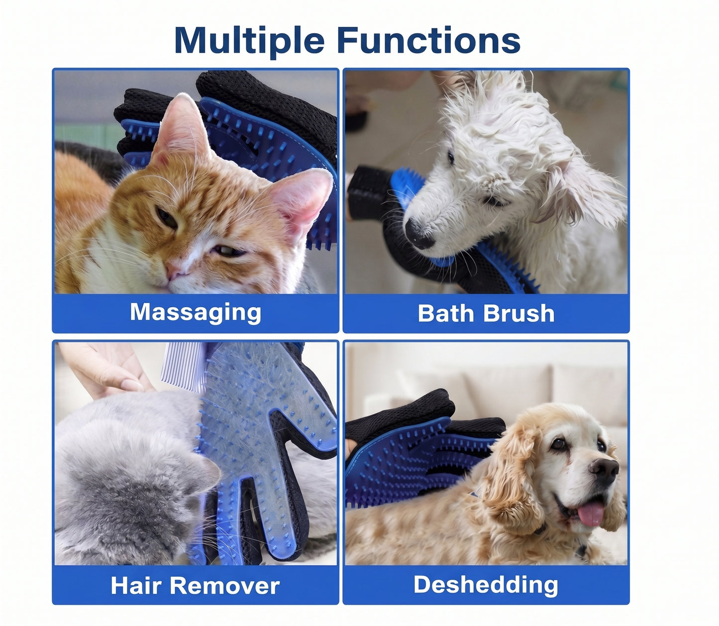 PawMellow Deshedding Grooming Glove 🐾