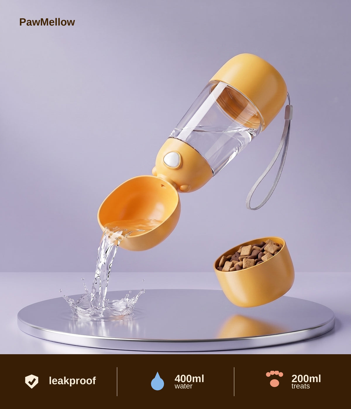 Portable Dog Water & Treat Bottle